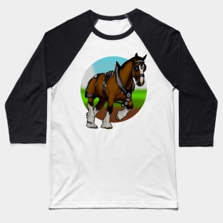 Single Clydesdale in harness Baseball T-Shirt